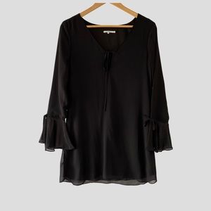 Tularosa Black Flare Sleeves Dress XS ($198)